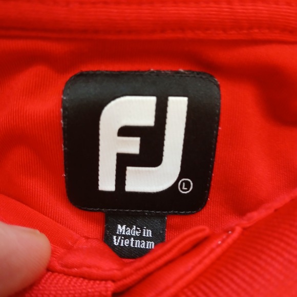 FootJoy Polo Mens Large Red Santa Lucia River Club Performance Stretch Flex - Picture 3 of 10